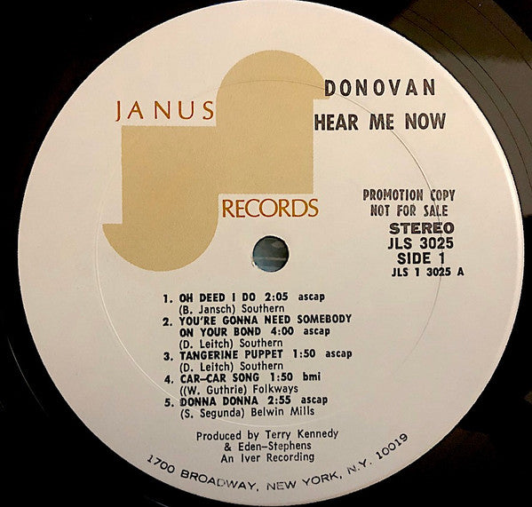 Donovan-Hear Me Now (PROMO)(used)