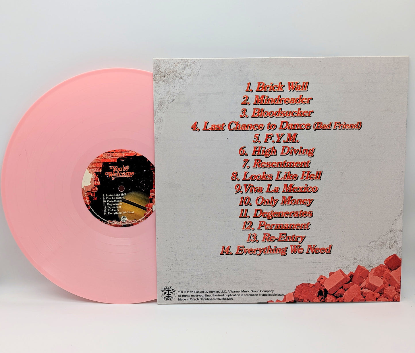 A Day To Remember-You're Welcome (Ltd Baby Pink Vinyl)(used)