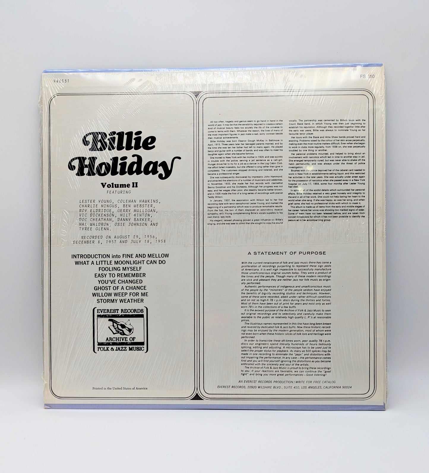 Holiday,Billie-Billie Holiday Volume II (sealed)