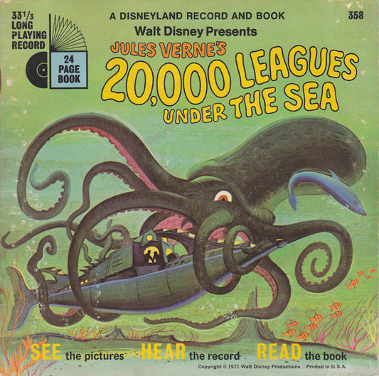 Disney – Jules Verne's 20,000 Leagues Under The Sea (Book & 7")(used)