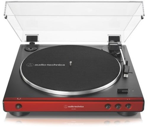 Audio Technica AT-LP60XBT-RD Bluetooth Wireless Turntable (Red)