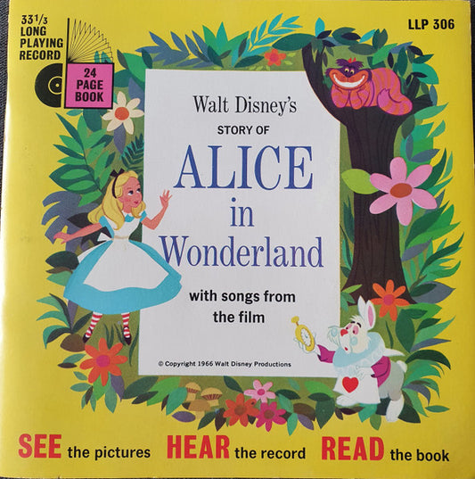 Disney – Story Of Alice In Wonderland (Book & 7")(used)