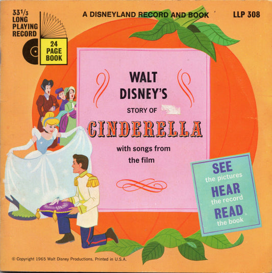 Disney – Story Of Cinderella (Book & 7")(used)