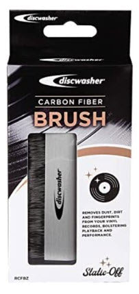 Discwasher Carbon Fiber Vinyl Record Cleaning Anti-Static Brush (Silver)