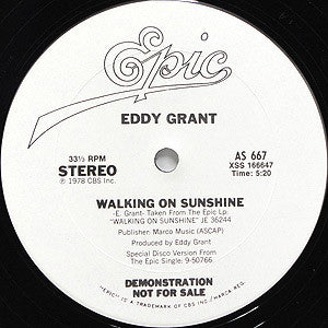 Grant, Eddy-Walking On Sunshine (single)(promo)(used)