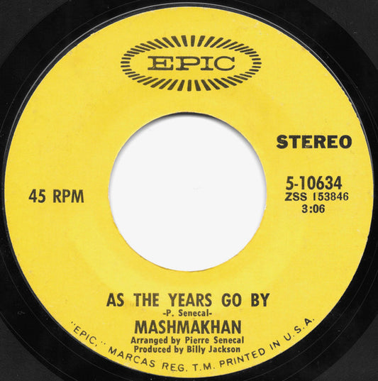 As The Years Go By (7")(used)-Mashmakhan