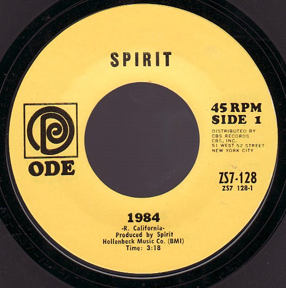 1984 (PROMO)(7")(used)-Spirit