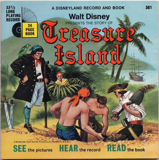 Disney – The Story Of Treasure Island (Book & 7")(used)