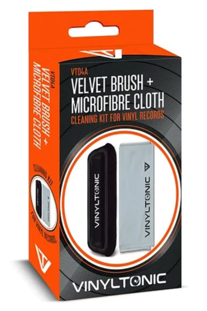 Velvet Cleaning Brush + Microfiber Cloth-Vinyltonic